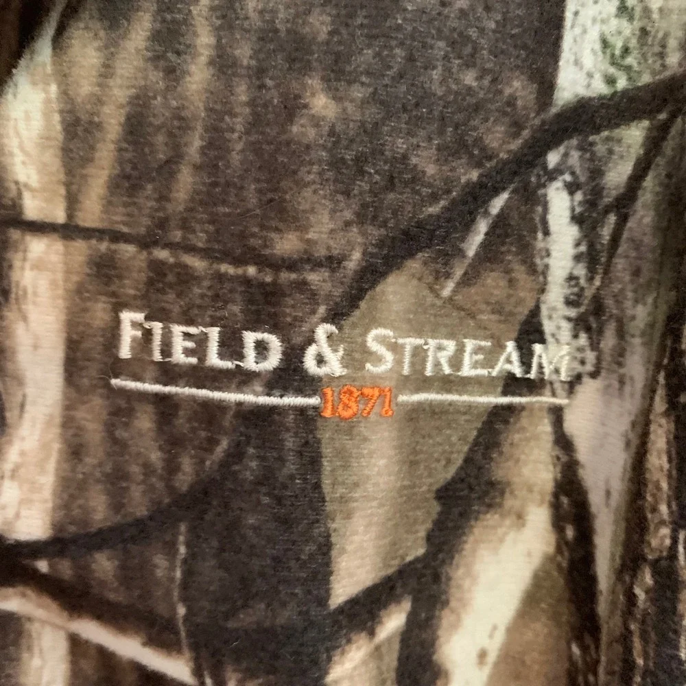 Field &‎ Stream Boys Medium Camo Jacket Hooded Realtree Quilted Hunting